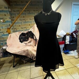 Classic Black Spaghetti-Strap Dress